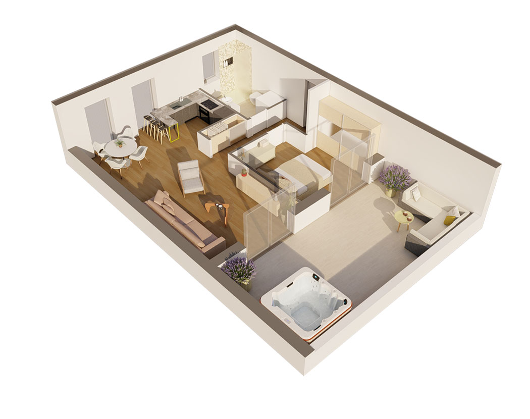 3D model stana 5 na 2.katu