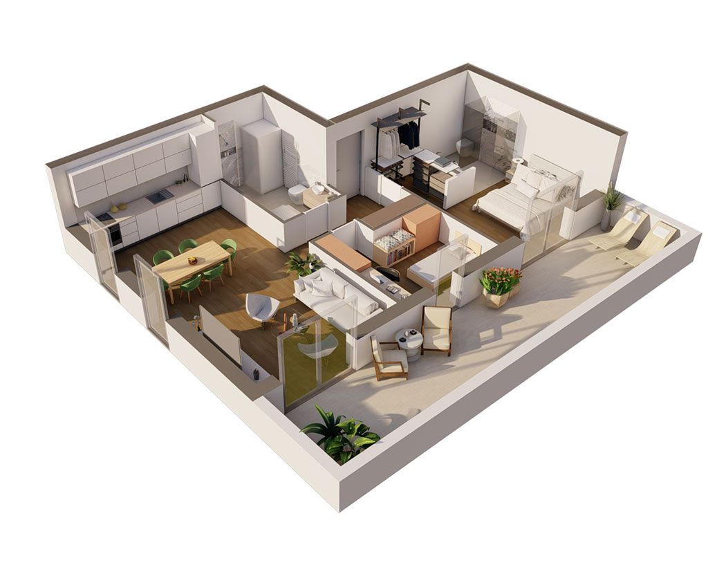 3D model stana 6 na 2.katu